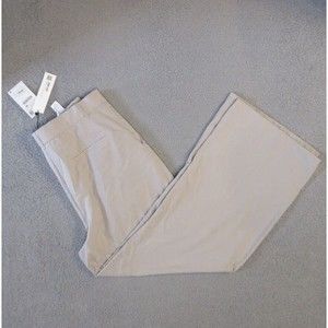 Zara Straight Wide Leg Cream Modern Classic Trouser Pants Women's XXL NEW